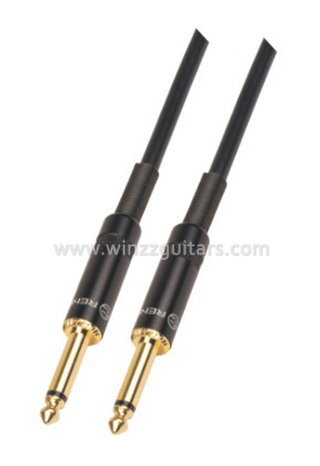 1/4 дюйма TS 6 мм ПВХ черный 64*0,12 спиральный гитарный кабель (AL-G022)
