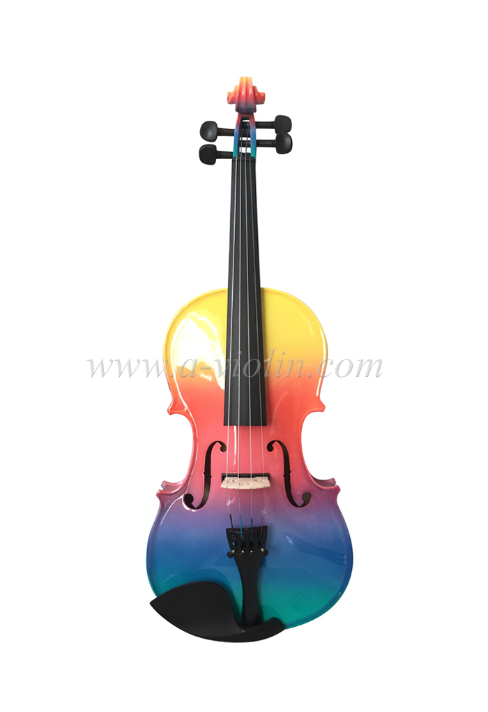 Радужная окраска всей твердой скрипки с футляром (VG105-RB)