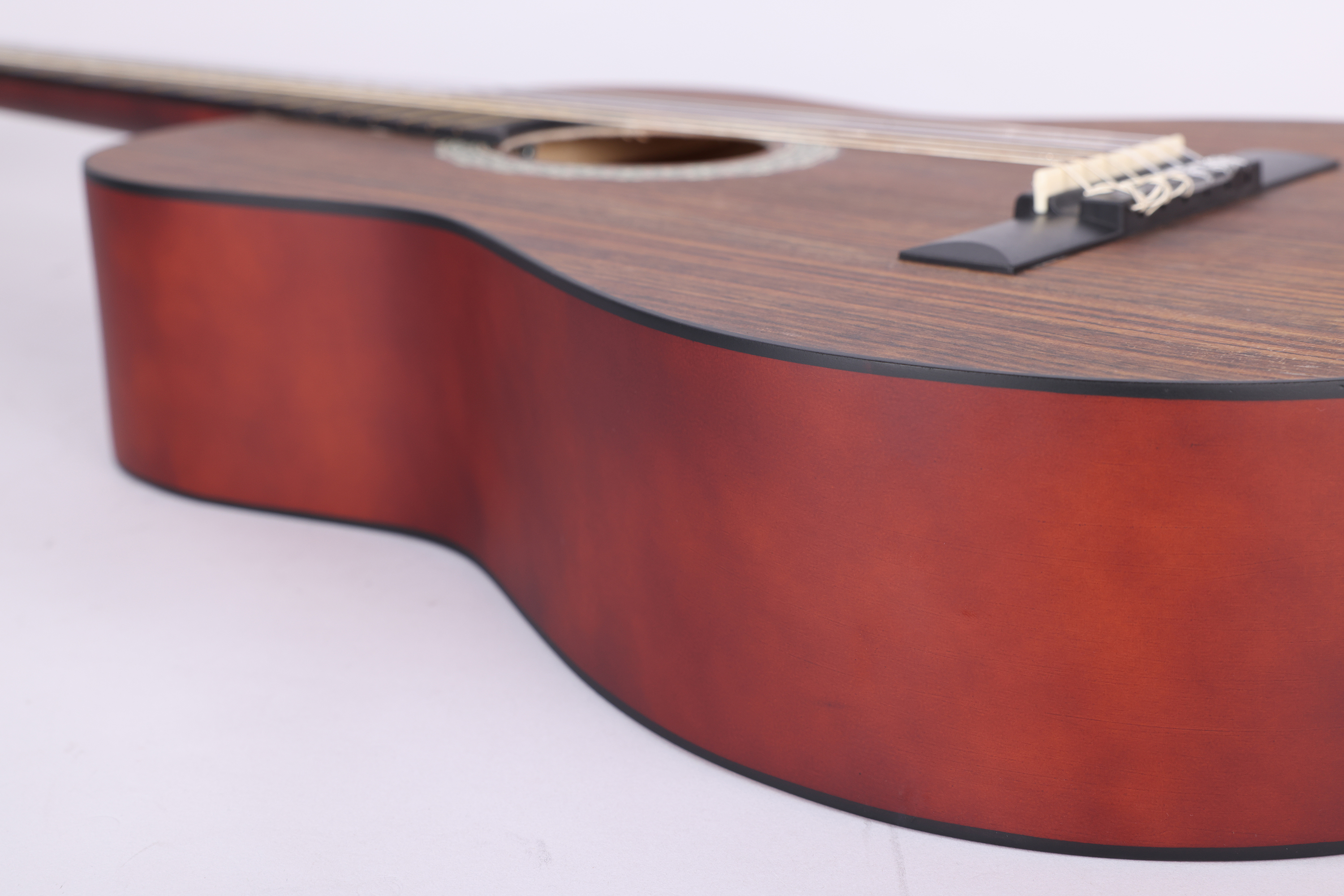 Дешевые полноразмерные классические гитары из орехового дерева, 30-39 дюймов, матовая отделка (AC008L)