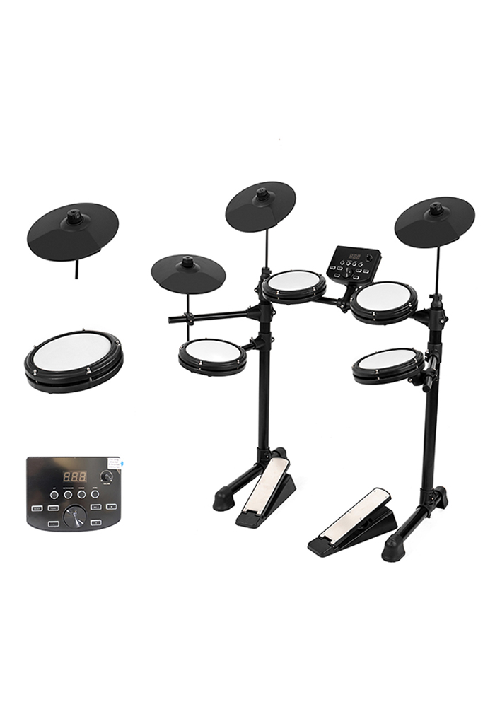 Профессиональная стандартная электронная барабанная установка 4 барабана + 3 тарелки (EDS-220)