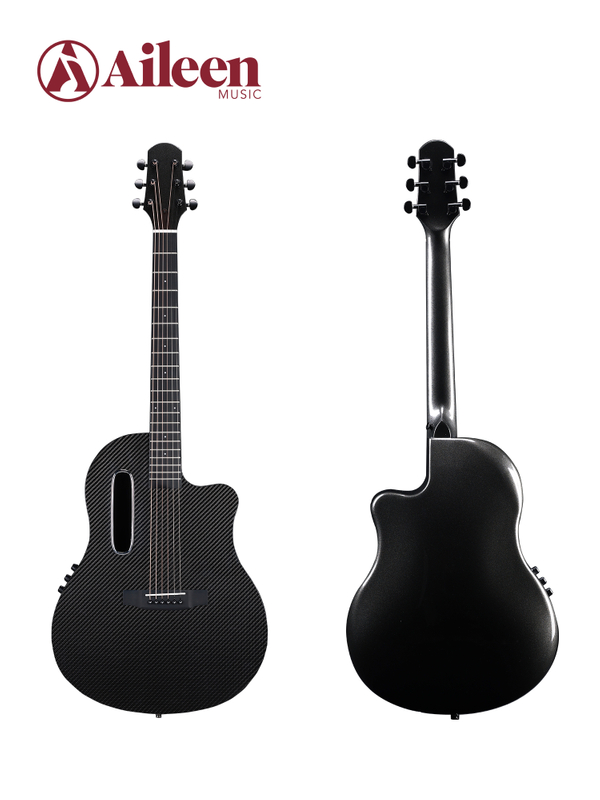 AFO350CE Хорошее качество 41-дюймовая акустическая гитара с карбоновым верхом и круглой спинкой