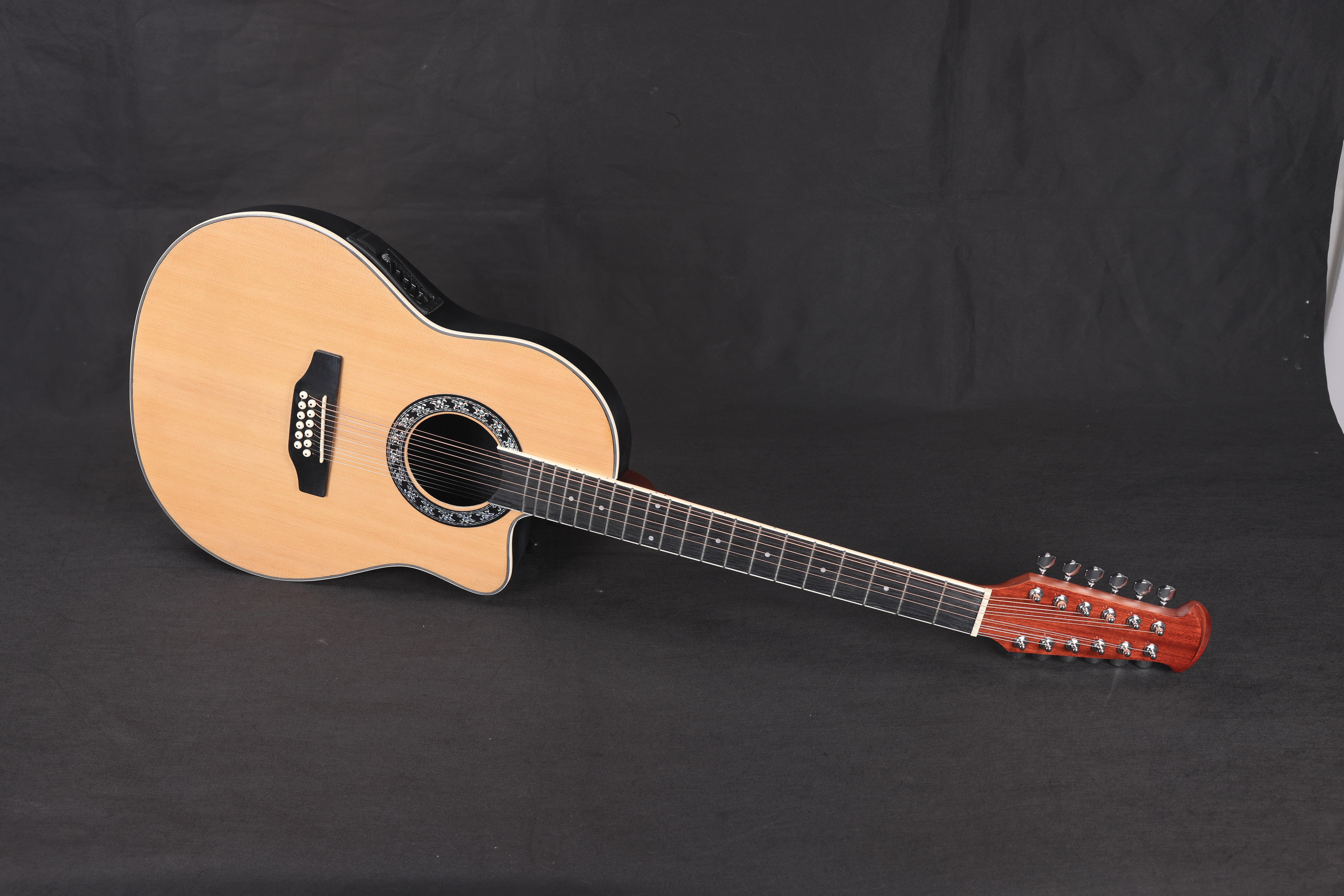 AFO29CE-12 Новая Matt Finish ABS 12 Строки круглой спины акустическая гитара