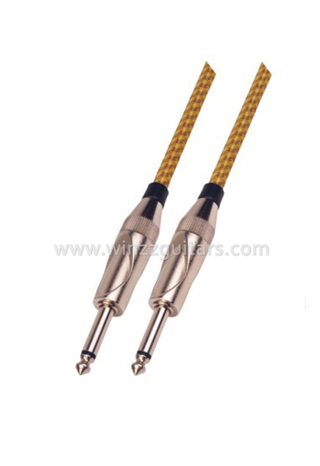 6,5 мм ПВХ и твид черный гитарный кабель спиральный гитарный кабель (AL-G013)