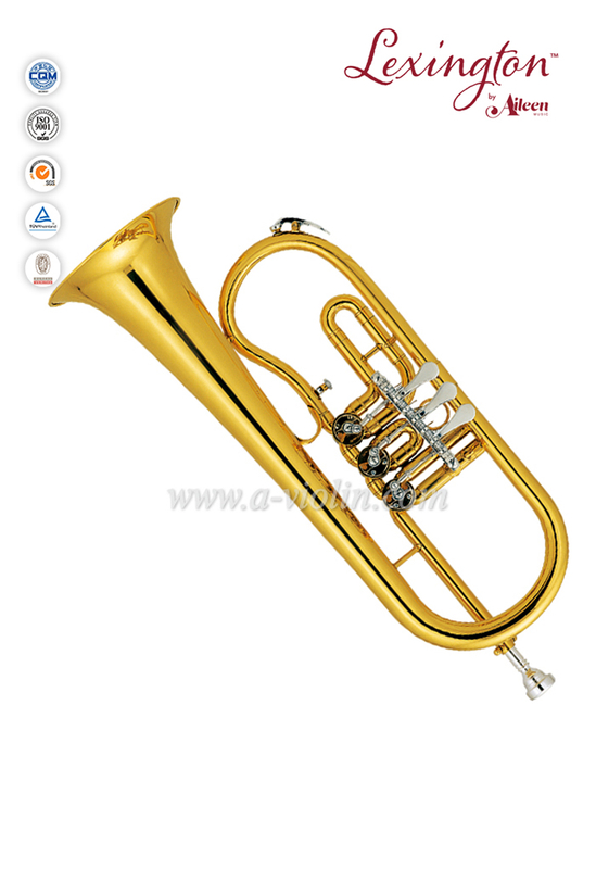 Bb Key Желтый латунный поршневой лак Jinbao Flugelhorn (FG1000G)