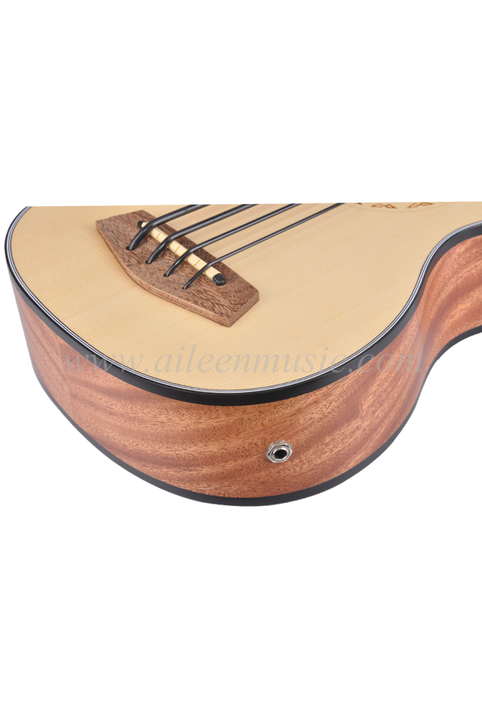 Новый продукт, 30-дюймовая бас-гитара укулеле с верхом из твердой ели (AUB17E)