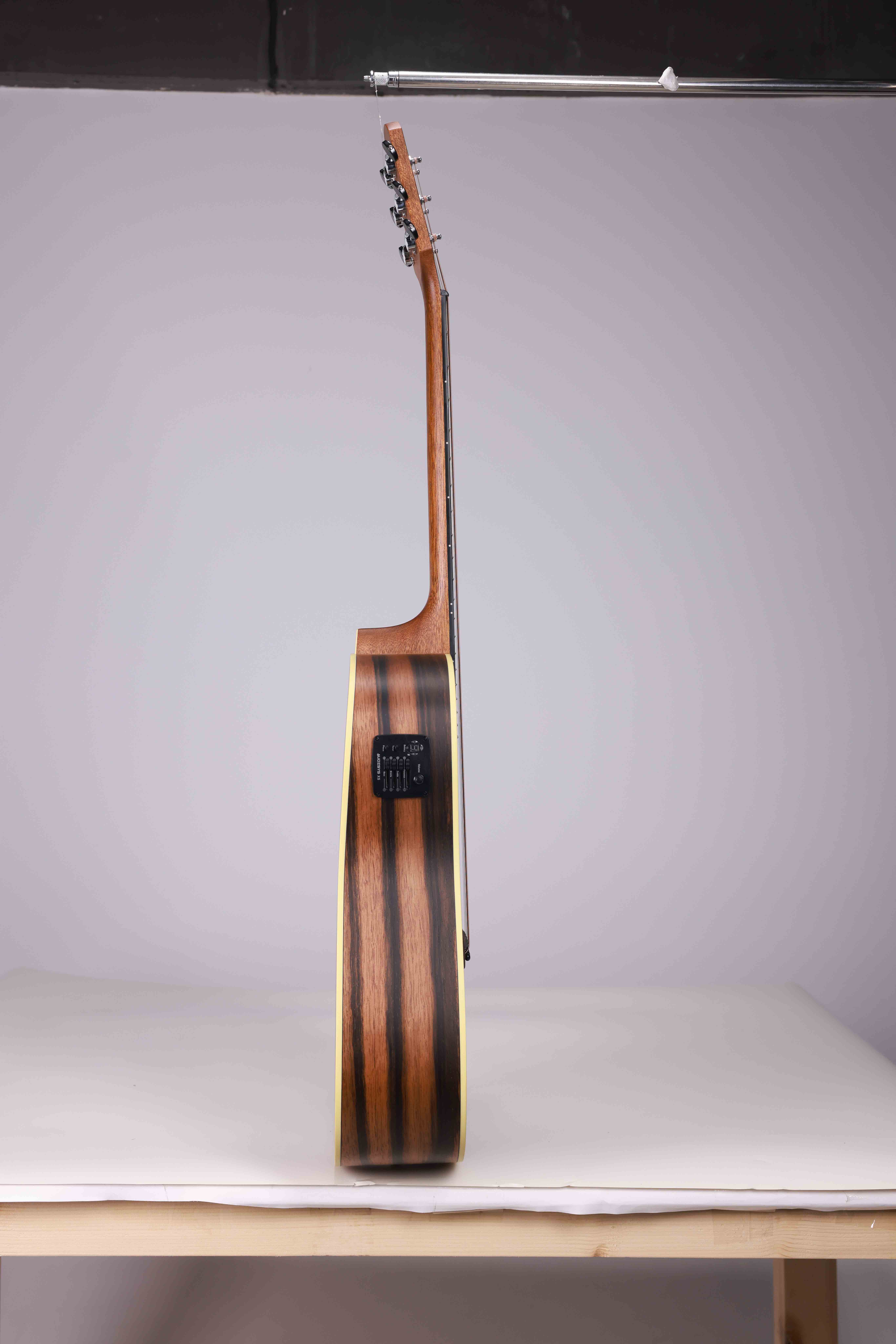 WAG602C Акустическая электрогитара Winzz Exotic Material, 41 дюйм, с вырезом, сделано в Индонезии