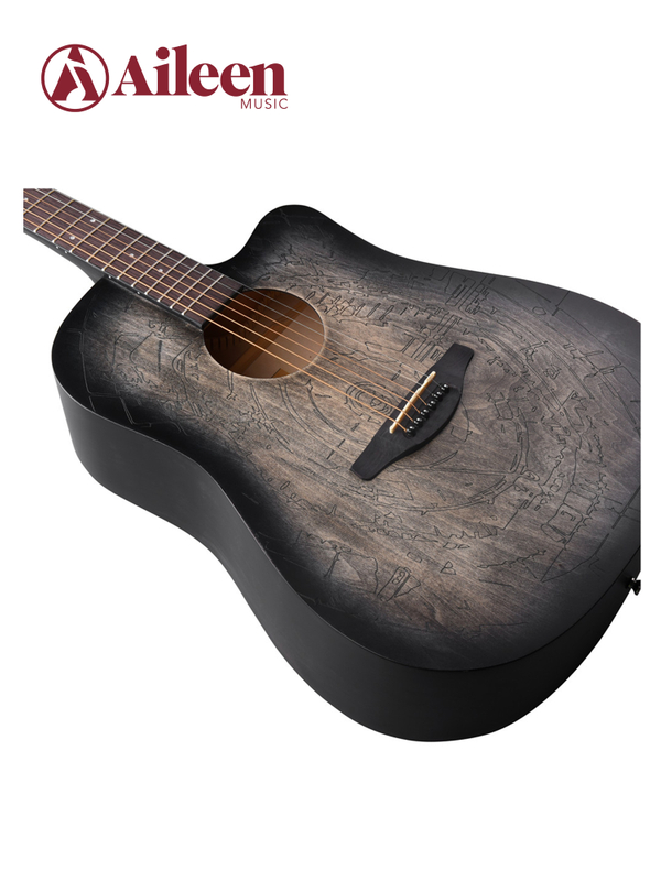  AF-HE00LC-41 Горячая распродажа, 41-дюймовая акустическая гитара с протертой вручную отделкой в ​​вырезе 