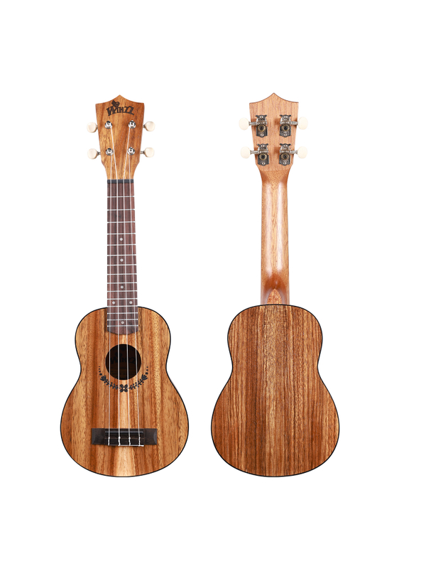 AU603-23 ​​Winzz Quality Concert Koa (белое волокно), фанерная 23-дюймовая гавайская гитара, сделано в Индонезии
