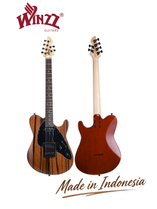 WGT EX80-AA Winzz Exotic Collection Электрогитара Agatis Body Amara с верхом из шпона, сделано в Индонезии
