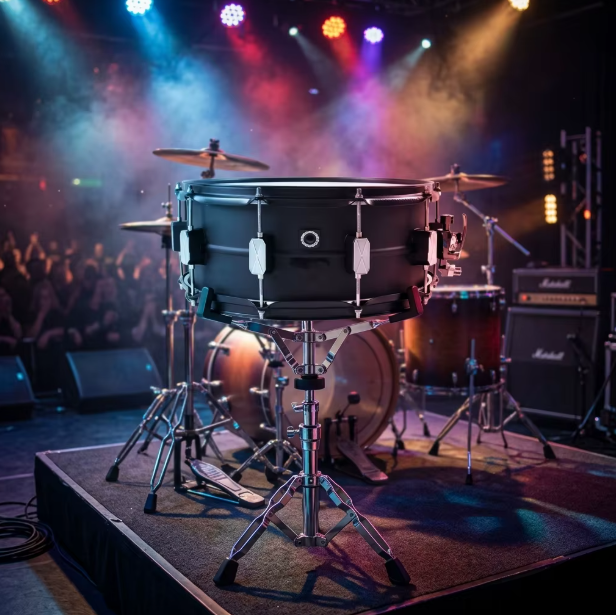 SN-LBB1 Алюминиевый корпус барабана 14 x 5,5 дюйма, черный круг, профессиональный малый барабан