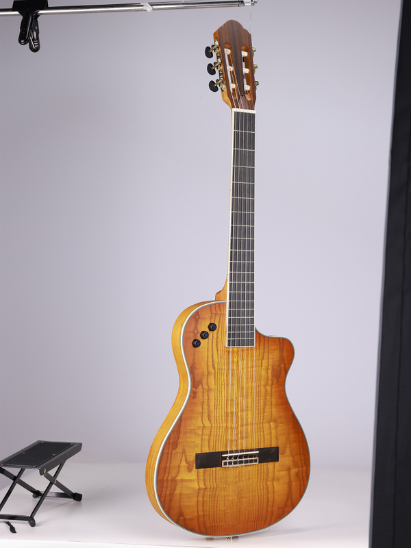 WCG166CE 39-дюймовая акустическая электрогитара с тонким корпусом из нейлоновых струн и ясеневой фанеры