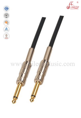 1/4 "TS Черный ПВХ спиральный инструментальный гитарный кабель (AL-G007)