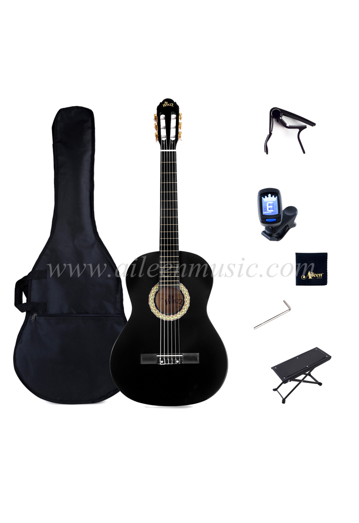 39-дюймовая классическая гитара, отличная цена для начинающих играть на гитаре (AC851)