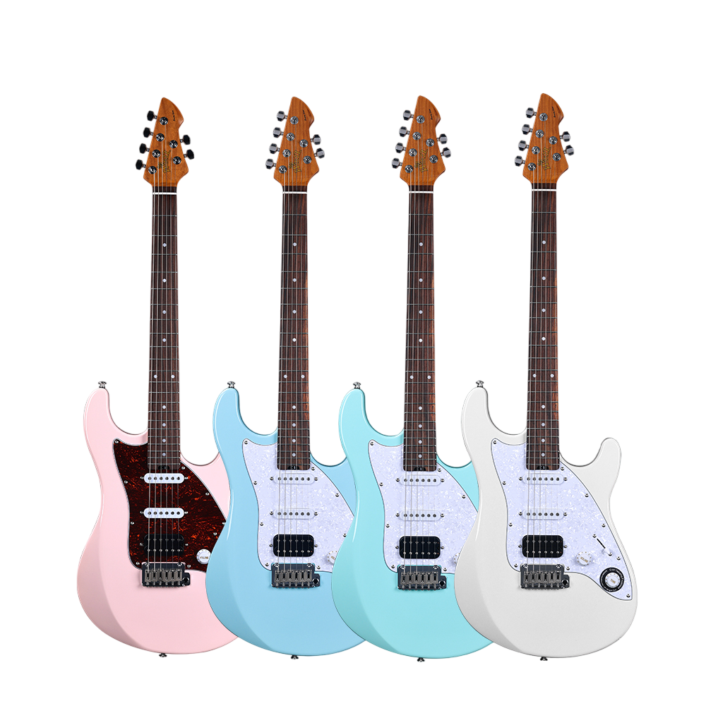 Winzz Gravity S Alder Body 4+2 Tuners String Instruments Professional Electric Guitar