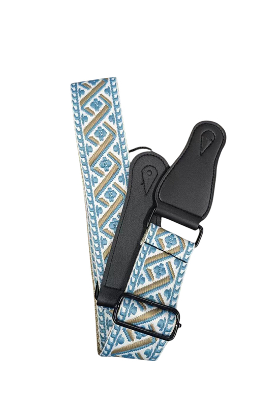 GS130 Фабрика оптом регулируемое из вышитого стиля Нейлоновый гитарный ремешок