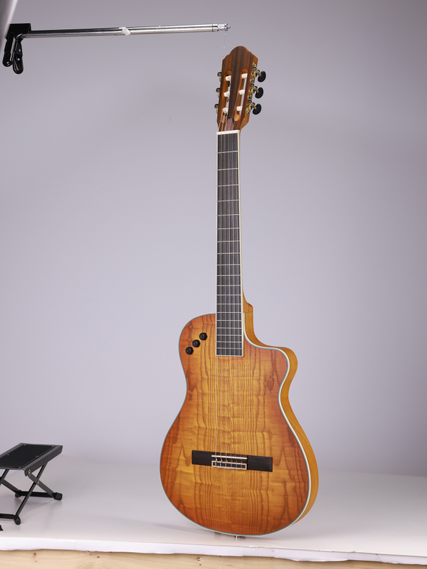 WCG166CE 39-дюймовая акустическая электрогитара с тонким корпусом из нейлоновых струн и ясеневой фанеры
