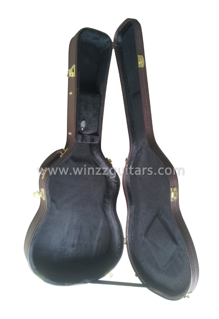 Качественный кожаный внешний жесткий чехол для классической гитары (CCG420)