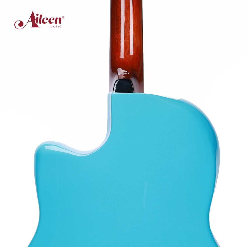 Акустическая гитара с круглой спинкой из углеродного волокна 41 дюйма, настраиваемый цвет (AFO300C)
