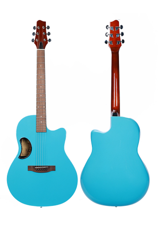 Акустическая гитара с круглой спинкой из углеродного волокна 41 дюйма, настраиваемый цвет (AFO300C)