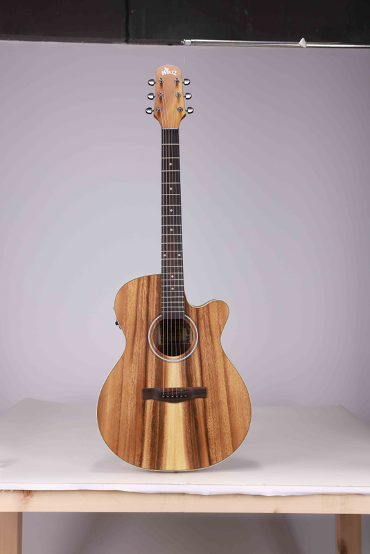 WAG603CE-40 Акустическая электрогитара Winzz Exotic Material 40 дюймов с вырезом, сделано в Индонезии