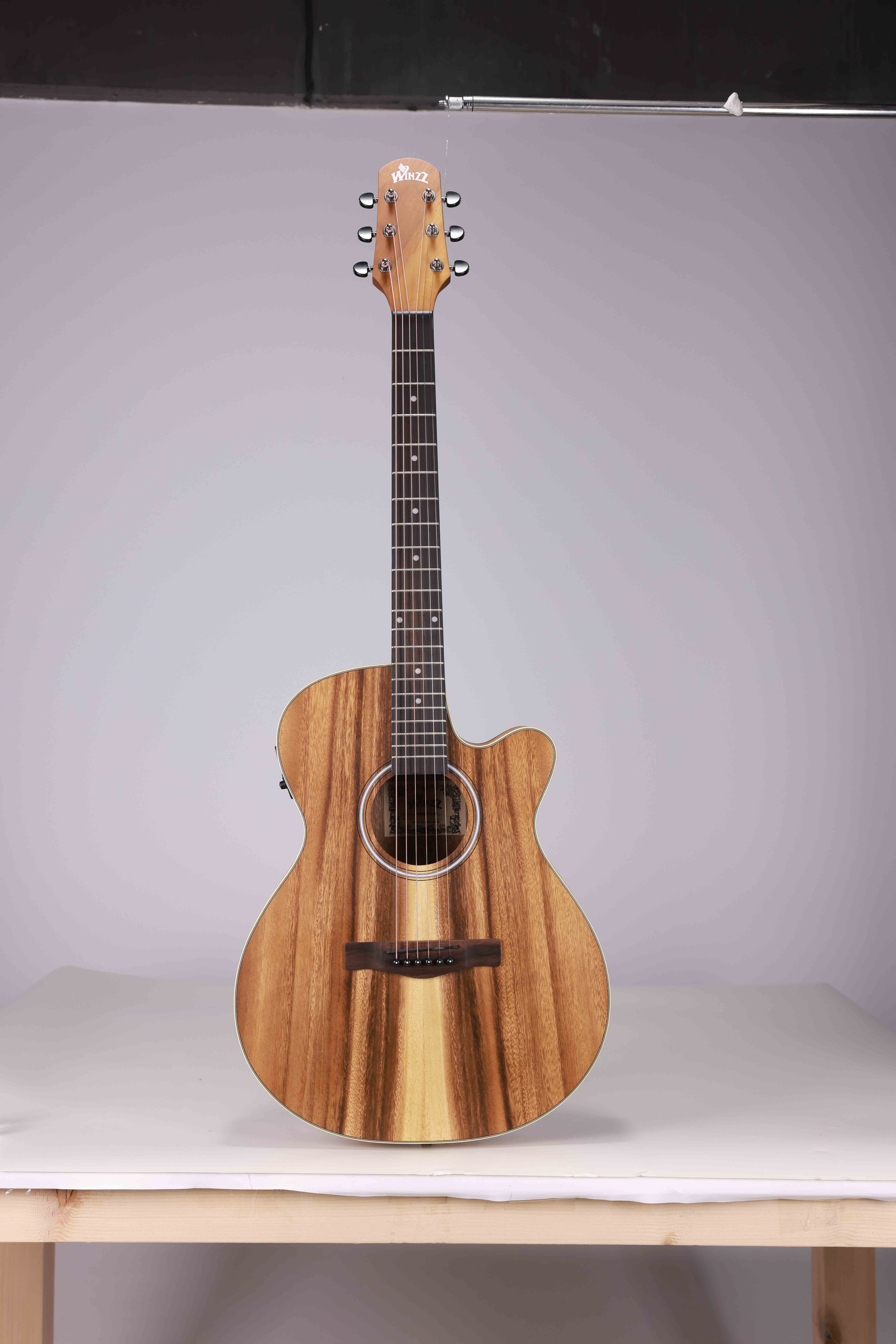 WAG603CE-40 Акустическая электрогитара Winzz Exotic Material 40 дюймов с вырезом, сделано в Индонезии