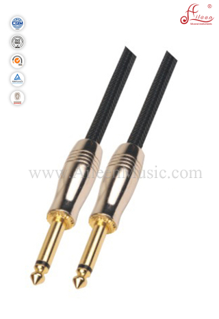 6,5 мм черный нейлон черный спиральный гитарный кабель (AL-G009)