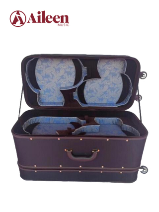 CSV804A оптовый профессиональный деревянный 4/4 жесткий футляр для восьми скрипок с колесом