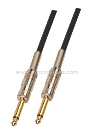 6 мм черный спиральный инструментальный гитарный кабель из ПВХ (AL-G007)