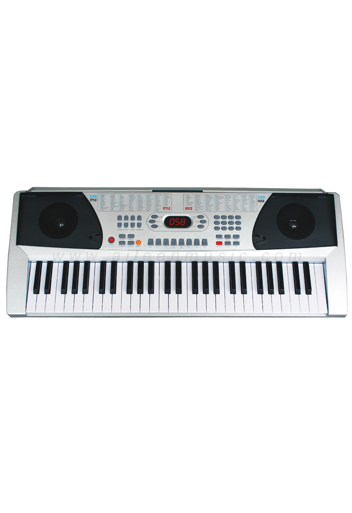 Электронная клавиатура с 54 клавишами и светодиодным дисплеем, 100 тонов и ритм (EK54302)