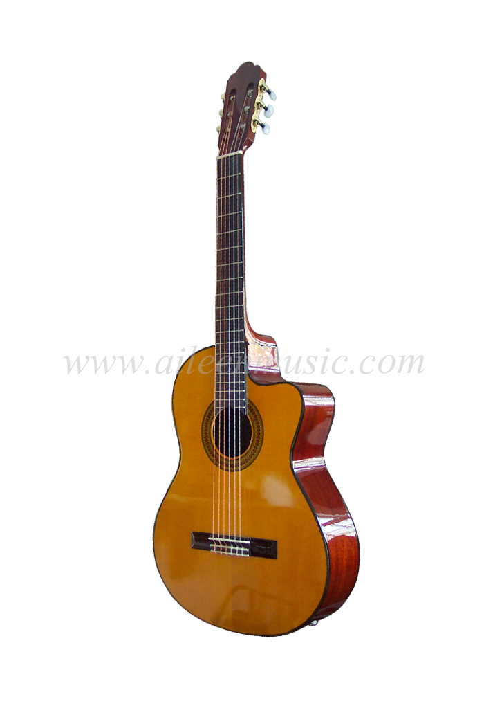 39-дюймовая электрическая классическая гитара с вырезом и 4-полосным эквалайзером (ACG21CE)
