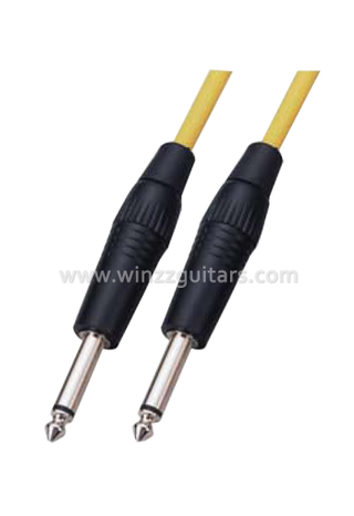 6-миллиметровая оплетка TRS PVC Черный инструментальный гитарный кабель (AL-G004Y)