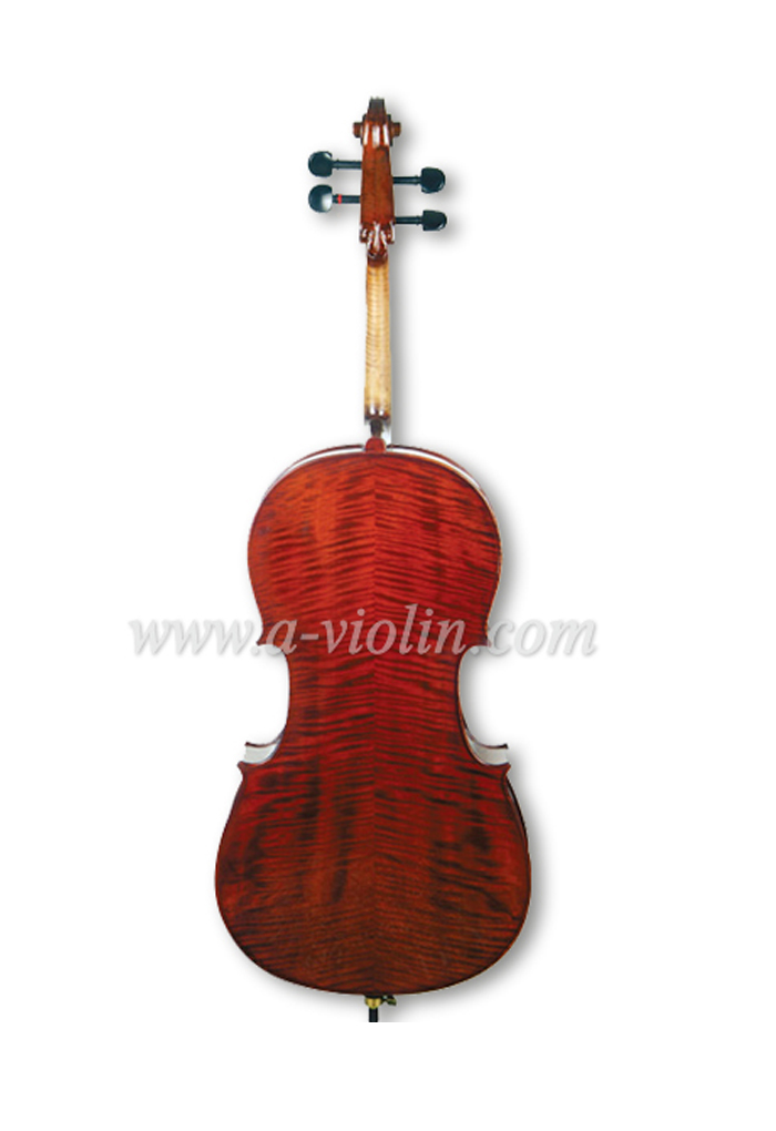 Черная обтянутая виолончель из массива дерева с сумкой (CM140)