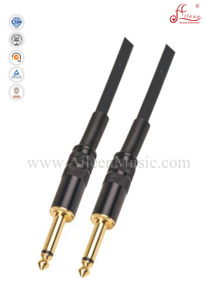Черный спиральный 6-миллиметровый инструментальный кабель для гитары из ПВХ (AL-G010)