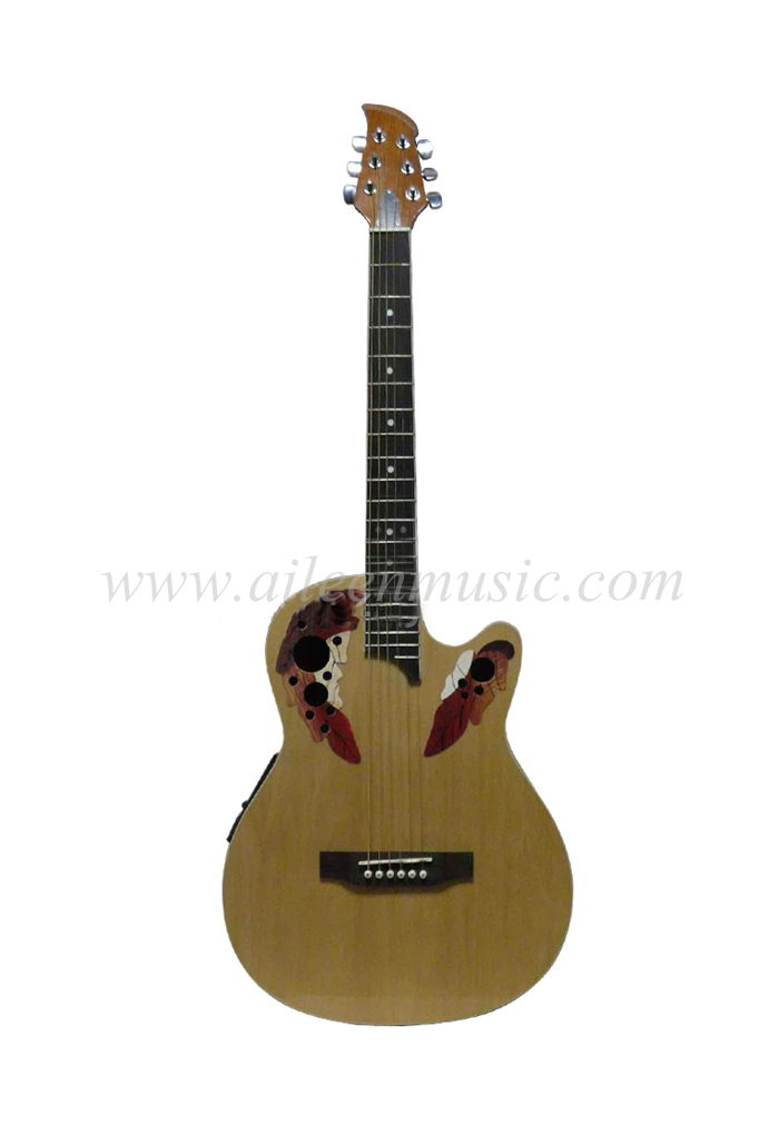 Фабрика китая OEM 38-дюймовая вырезанная круглая задняя гитара (AF229CE-38)