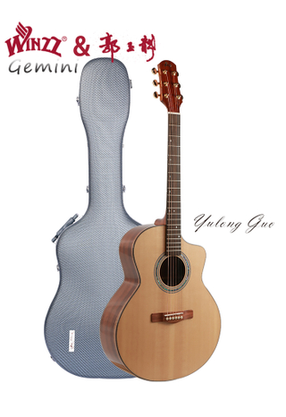 Акустическая гитара Solid Sitka Yulong Guo в разрезе с футляром для гитары (WGA2022SC)