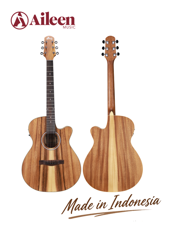 WAG603CE-40 Акустическая электрогитара Winzz Exotic Material 40 дюймов с вырезом, сделано в Индонезии