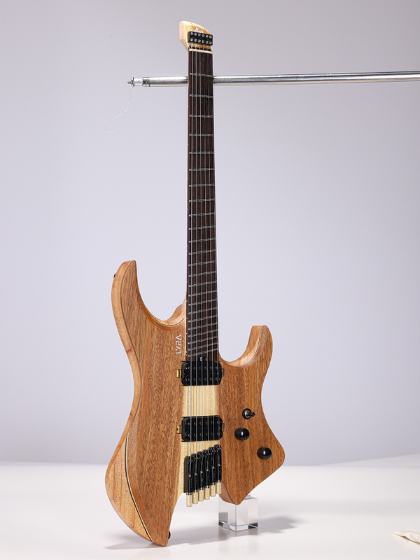WLH EX80-MK Mindi Body Koa (толщина: 6 мм) Верхняя электрогитара без головы, сделано в Индонезии