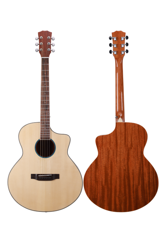 AFM10 Высококачественная акустическая гитара с глянцевой отделкой и твердым верхом 40 дюймов