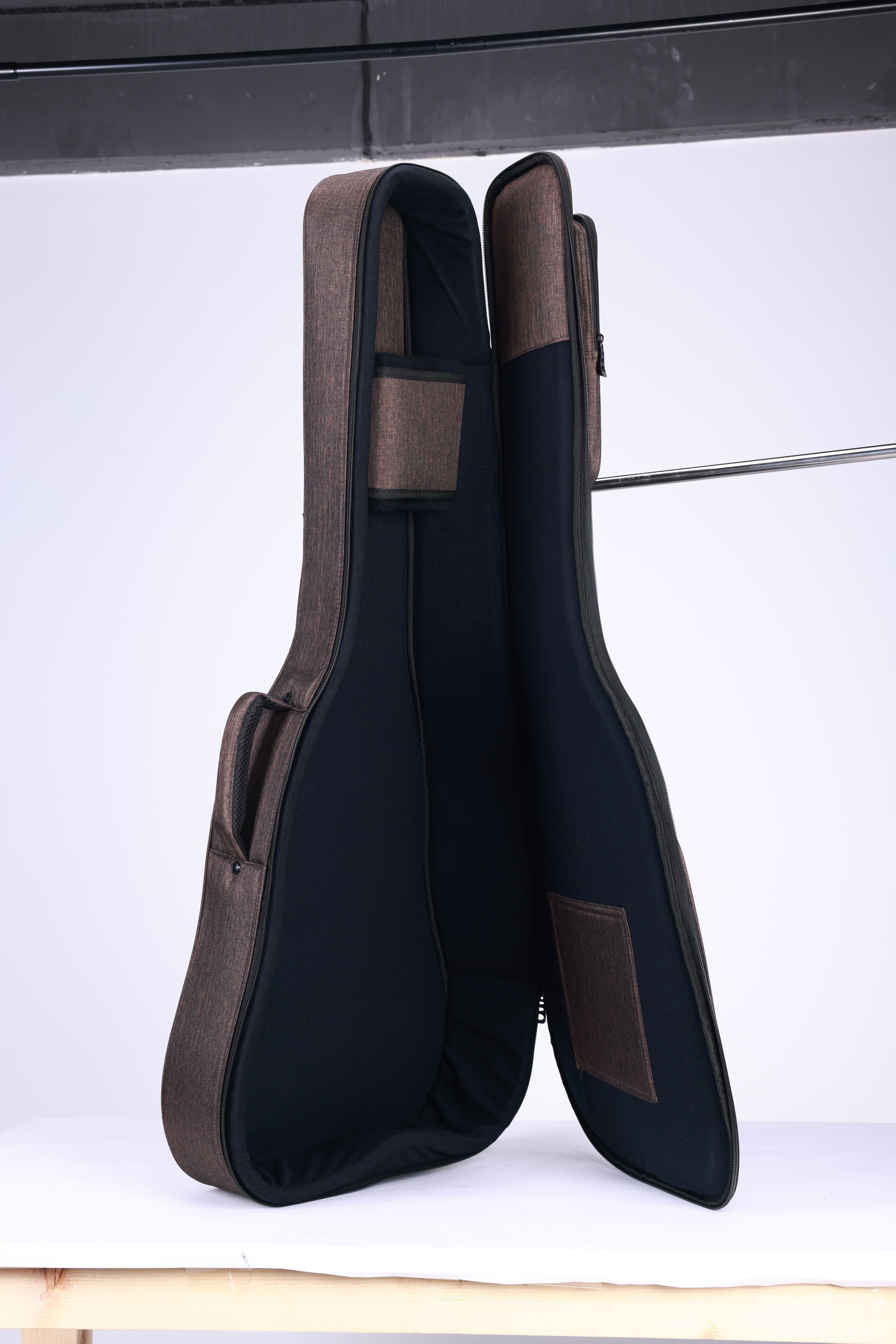 BGW5018 оптовая продажа с фабрики коричневый цвет 500D снежинка бархатная ткань сумка для акустической гитары