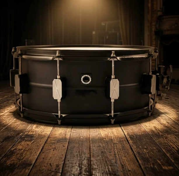 SN-LBB1 Алюминиевый корпус барабана 14 x 5,5 дюйма, черный круг, профессиональный малый барабан