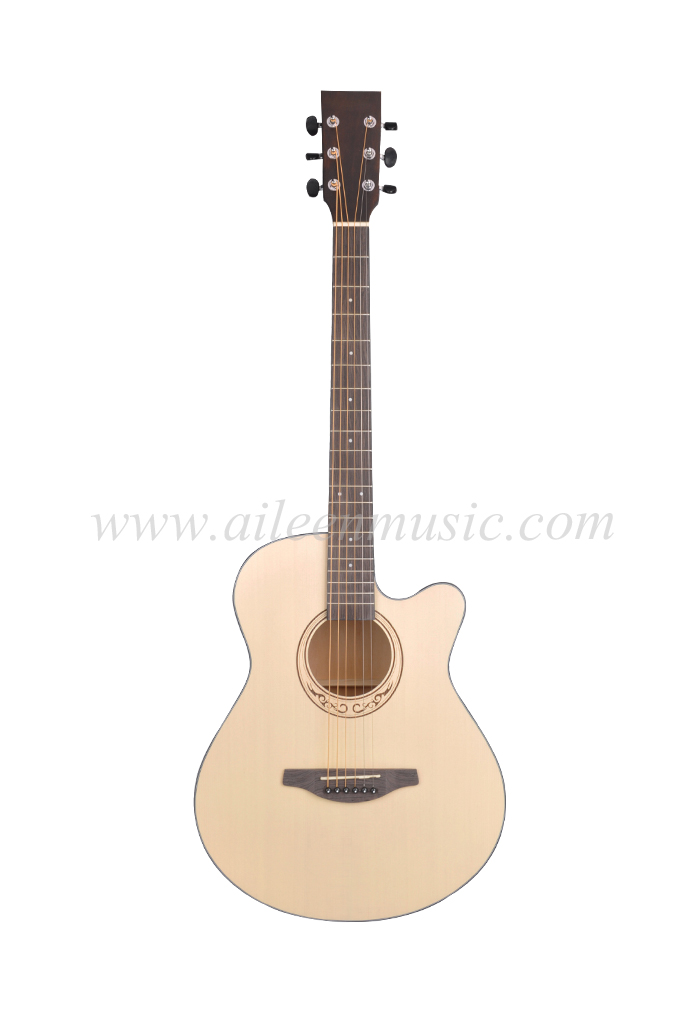 40-дюймовая акустическая гитара высшего качества из цельной ели (AFM-H10-40)