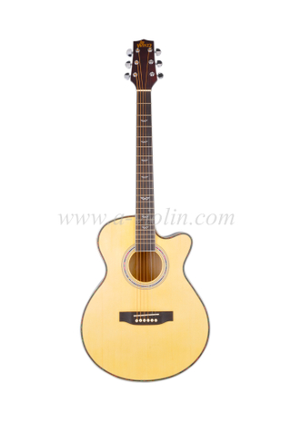 Акустическая акустическая гитара Sapeli из фанеры с черной ABS-обвязкой (AF168CW-39)