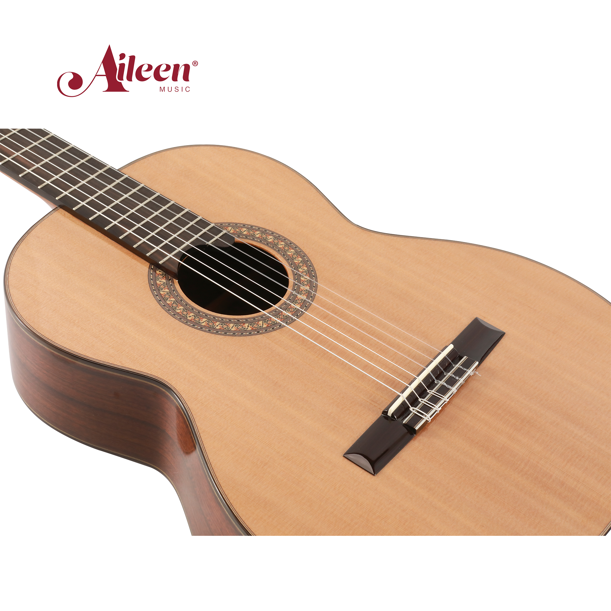 Классическая гитара ручной работы из твердого кедра Гитара совместного бренда Yulong Guo с корпусом из АБС (WGC2022C)