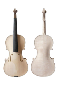 Незаконченная белая скрипка для скрипичного мастера, Нелакированная скрипка (V100W)