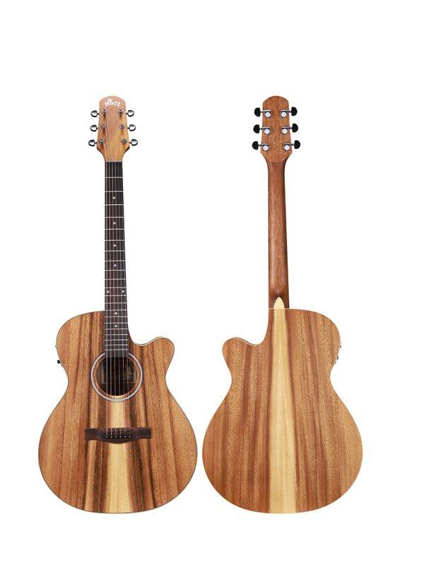 WAG603CE-40 Акустическая электрогитара Winzz Exotic Material 40 дюймов с вырезом, сделано в Индонезии