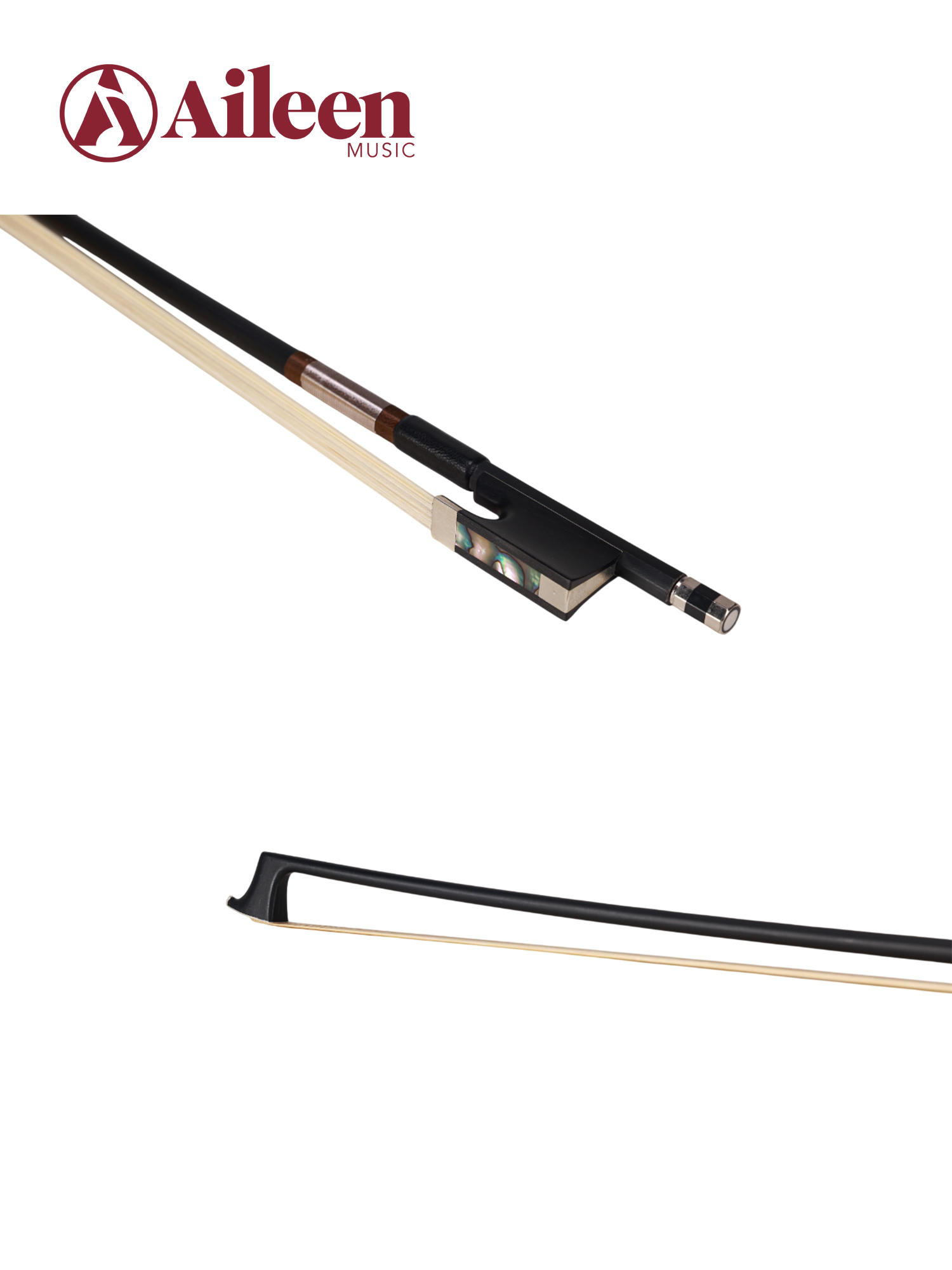 Профессиональный студенческий смычок для скрипки из углеродного волокна — черная лягушка и натуральный конский волос (WV805F)