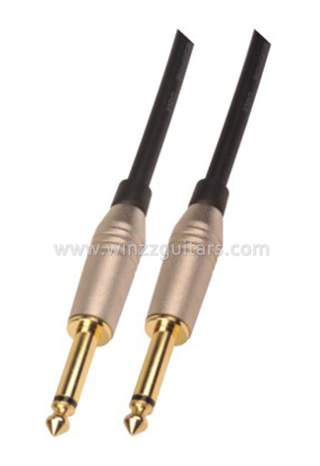 Черный 6мм ПВХ спиральный инструментальный кабель для гитары (AL-G021)