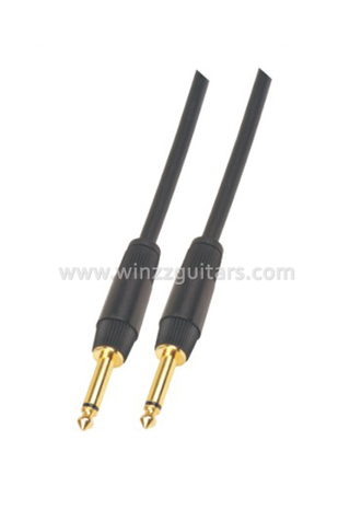 Черный ПВХ, 64x0,12, спиральный экранирующий гитарный соединительный кабель (AL-G029)
