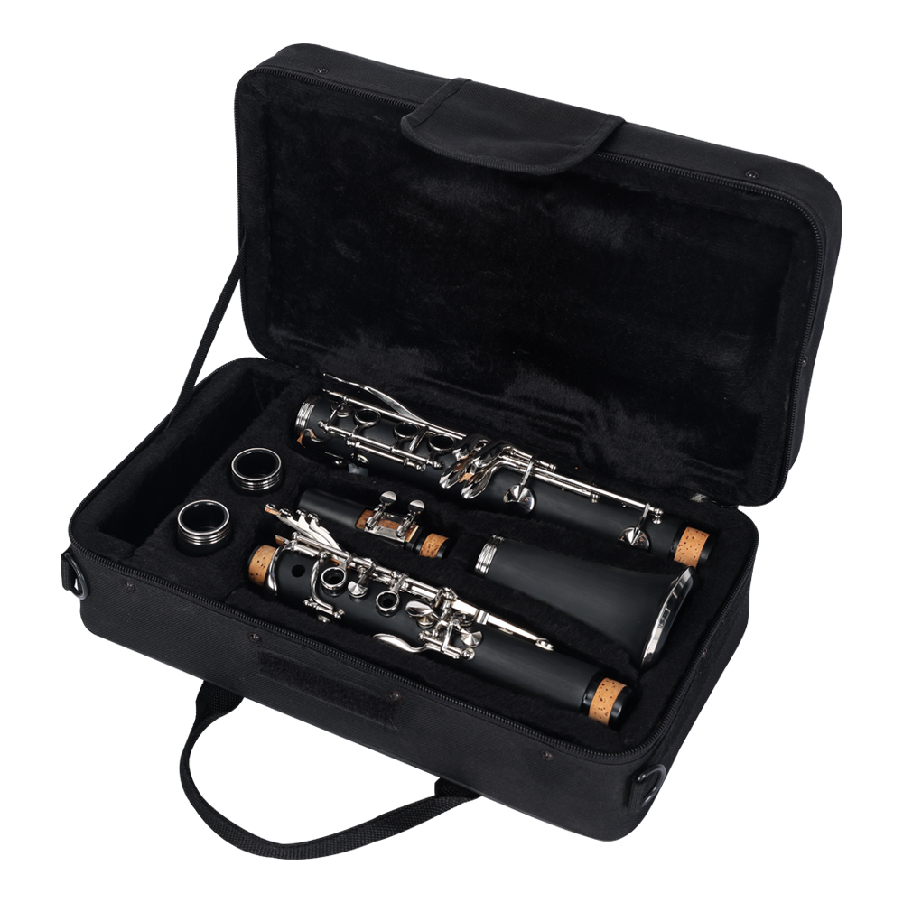 Профессиональный 17-клавишный музыкальный инструмент для кларнета с футляром (CL-G4540N)