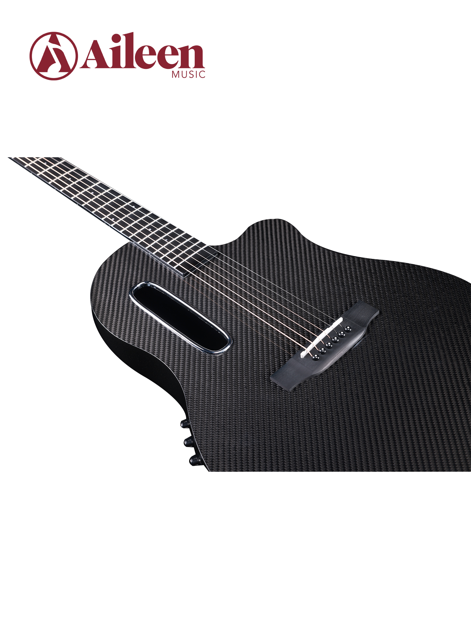 AFO350CE Хорошее качество 41-дюймовая акустическая гитара с карбоновым верхом и круглой спинкой